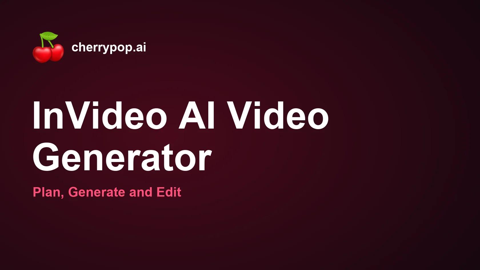 InVideo AI Video Generator: Plan, Generate and Edit